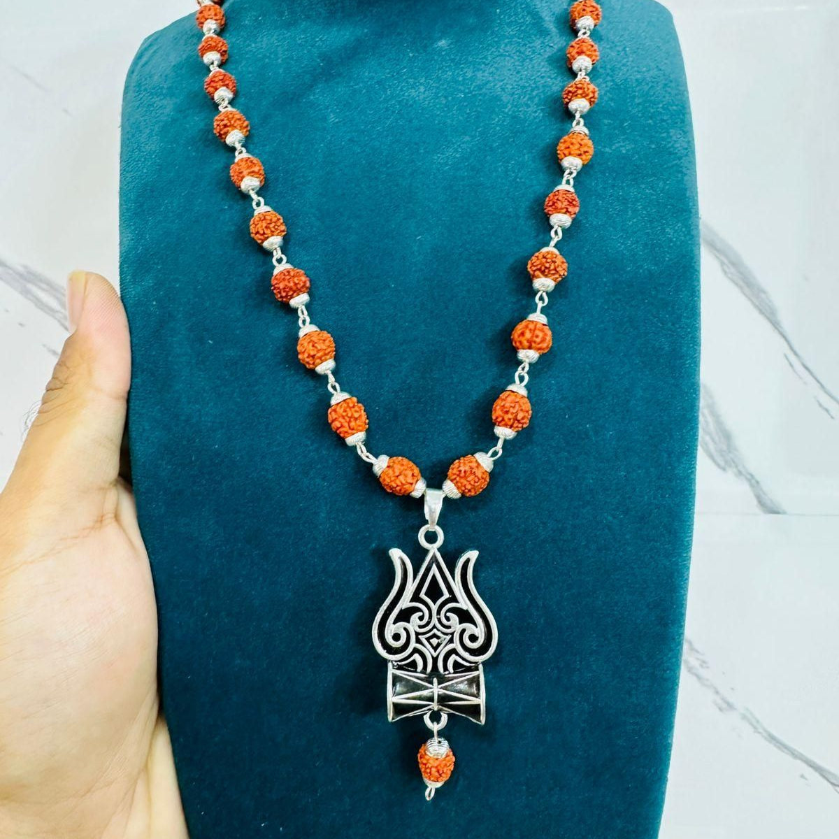 Trishul, Damru & Rudraksha Pendant (Blessing & Protection): Abhimantrit