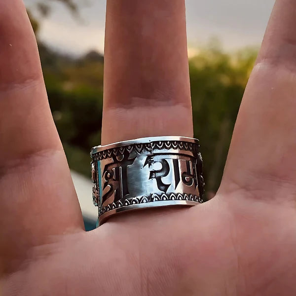 Hanuman Ji Sterling Silver Ring 🔱