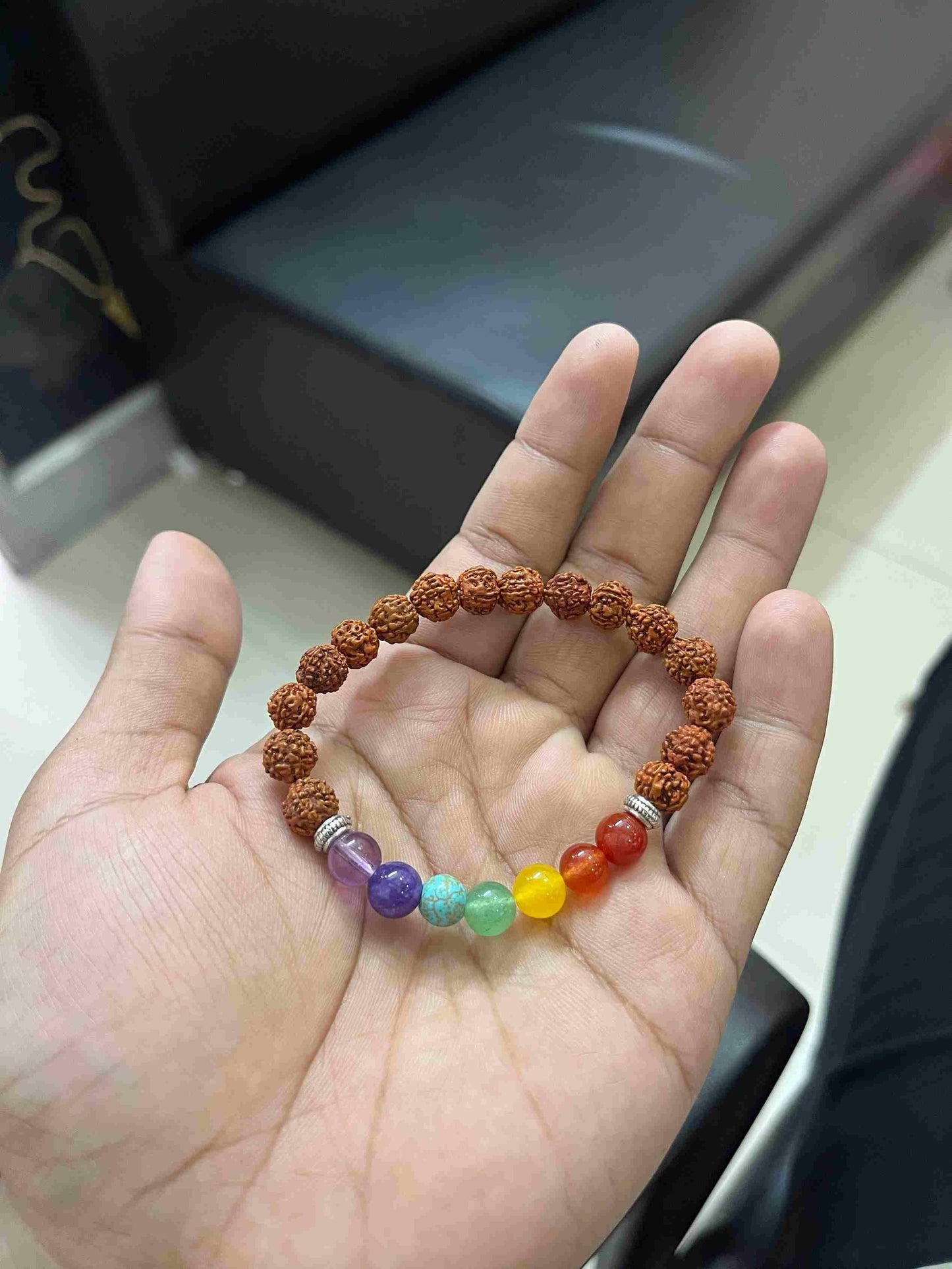 7 Chakra Rudraksha Bracelet: Energy Healing & Spiritual Protection for Men