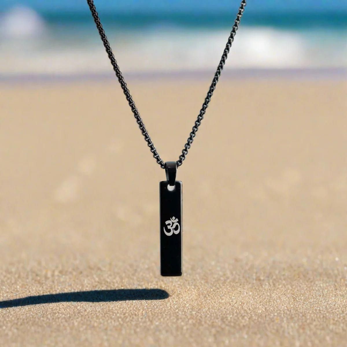 Spiritual Om Pendant Necklace for Men: Divine Protection in Modern Style 🕉️