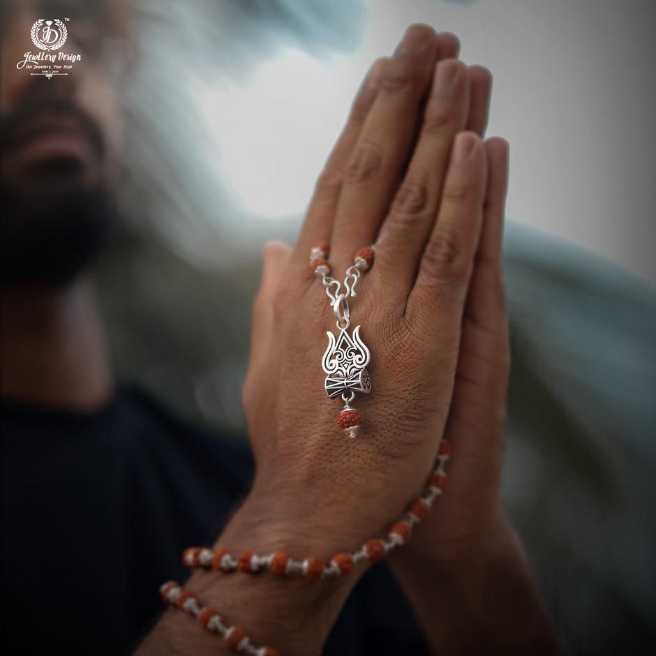 Trishul, Damru & Rudraksha Pendant (Blessing & Protection): Abhimantrit