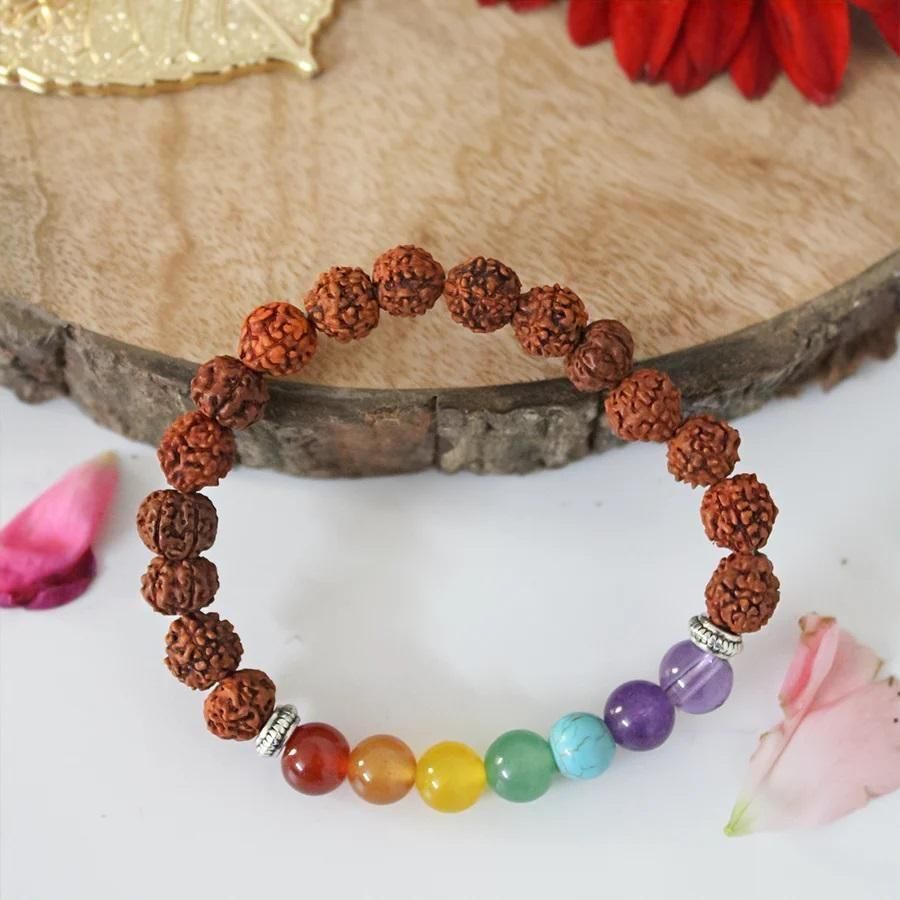 7 Chakra Rudraksha Bracelet: Energy Healing & Spiritual Protection for Men