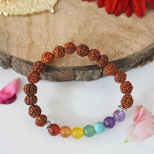 7 Chakra Rudraksha Bracelet: Energy Healing & Spiritual Protection for Men