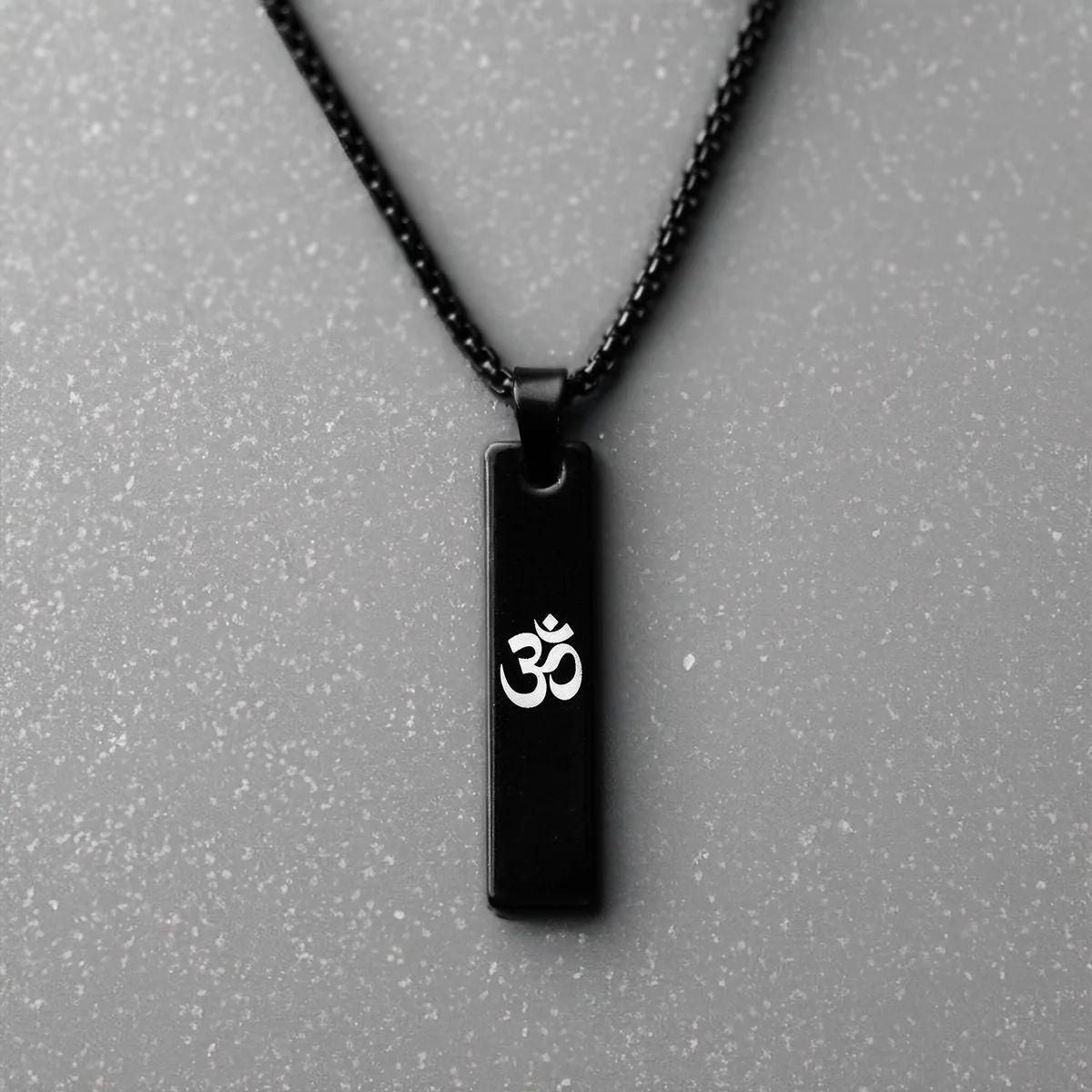 Spiritual Om Pendant Necklace for Men: Divine Protection in Modern Style 🕉️