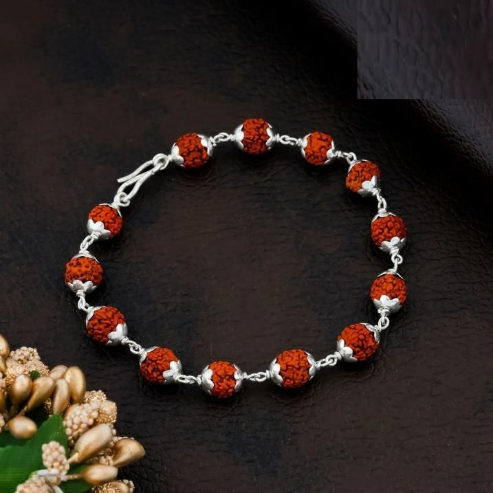 Pure Silver Rudraksha Bracelet: Spiritual Elegance for Men & Women