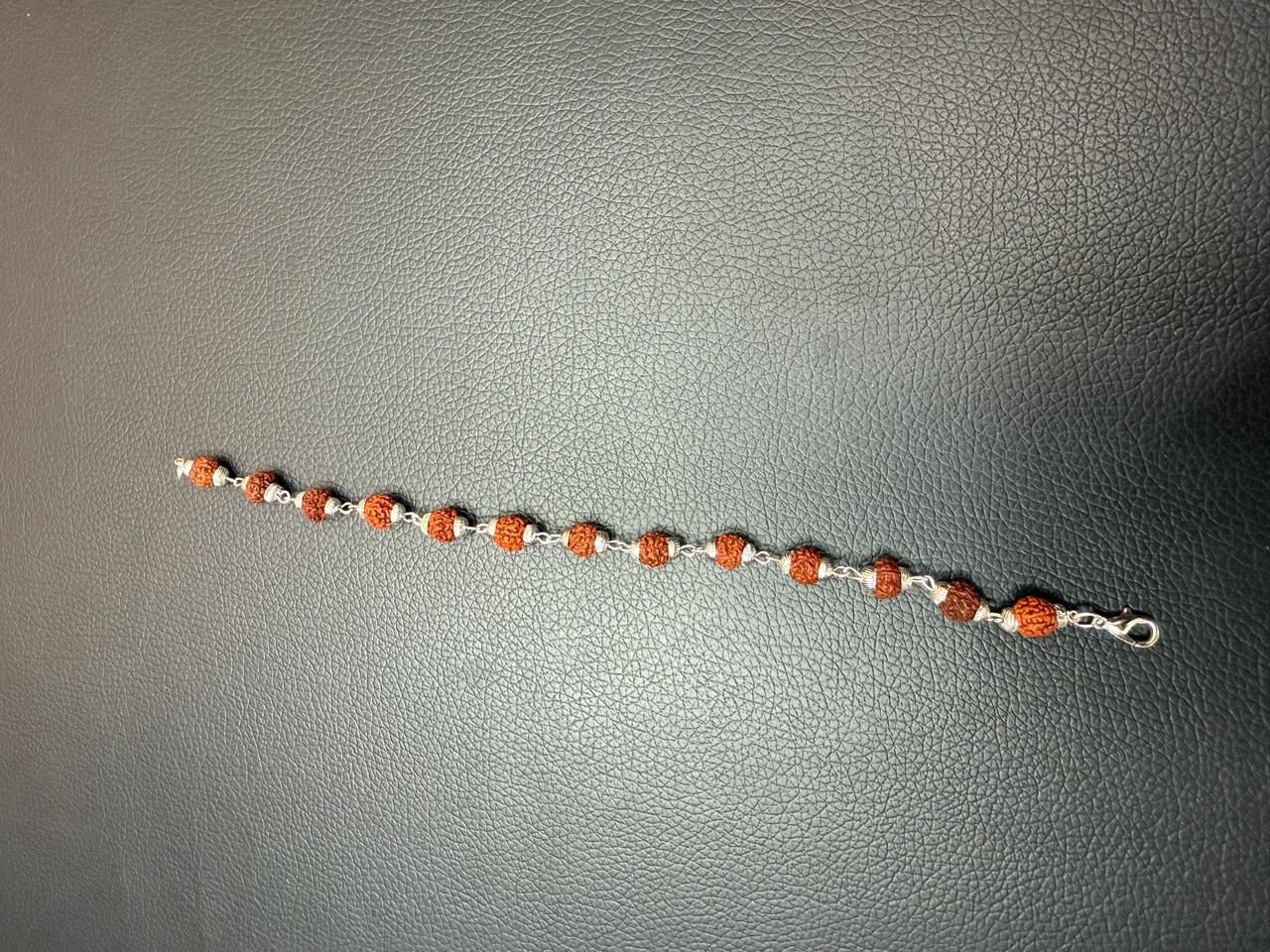 Pure Silver Rudraksha Bracelet: Spiritual Elegance for Men & Women